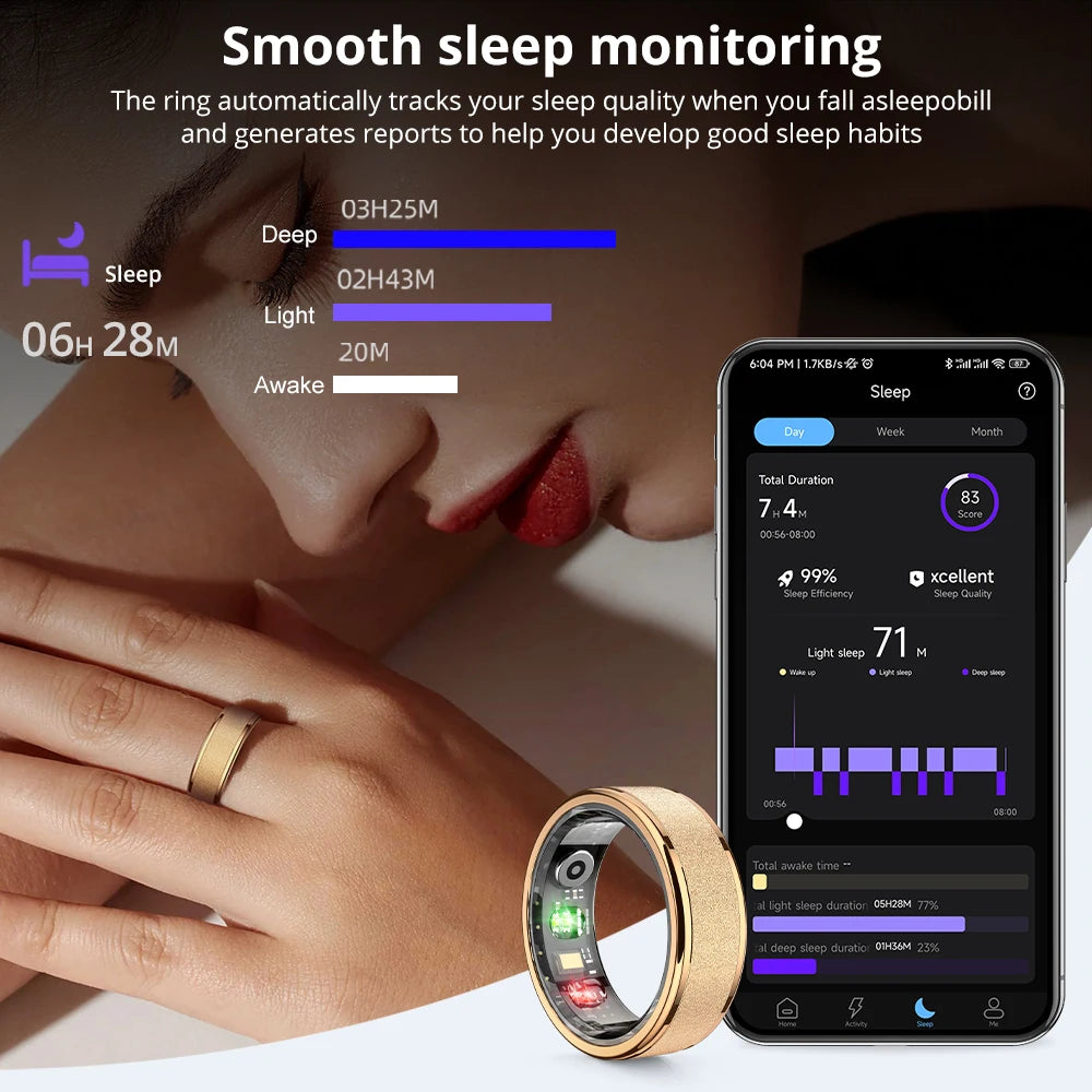 Oxigen Lux™ R10 – Smart Ring with Activity & Body Tracking Features