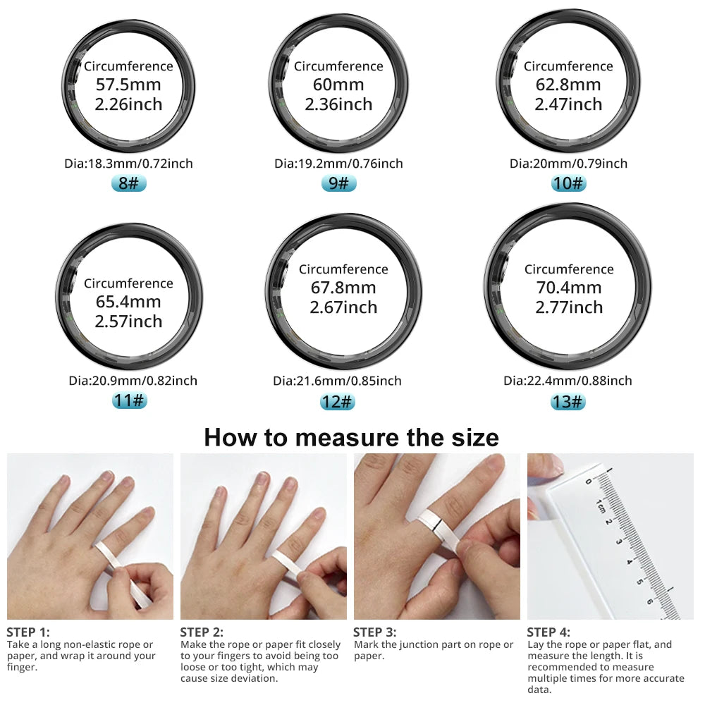 Oxigen Lux™ R09 – Smart Ring with Sleep Trends & Movement Tracking