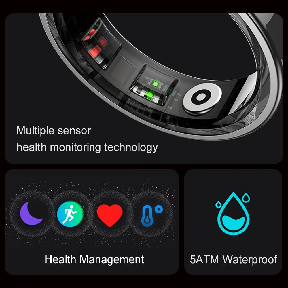 Oxigen Lux™ R09 – Smart Ring with Sleep Trends & Movement Tracking