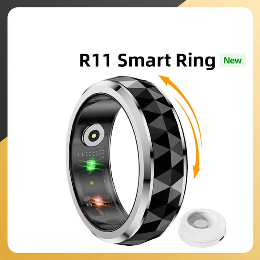 Oxigen Lux™ R11 – Smart Spinner Ring with Sleep & Activity Tracking (Charging Case Included)