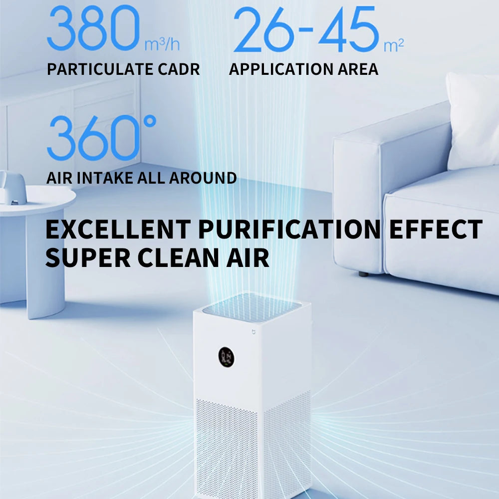 Oxigen Lux™ Xiaomi Mijia Smart Air Purifier 4 Lite – Available at Oxigen Lux™: Features LED display, quadruple purification, aldehyde removal, and air ionization. Operates at a low noise level of 35.8dB(A), perfect for home use